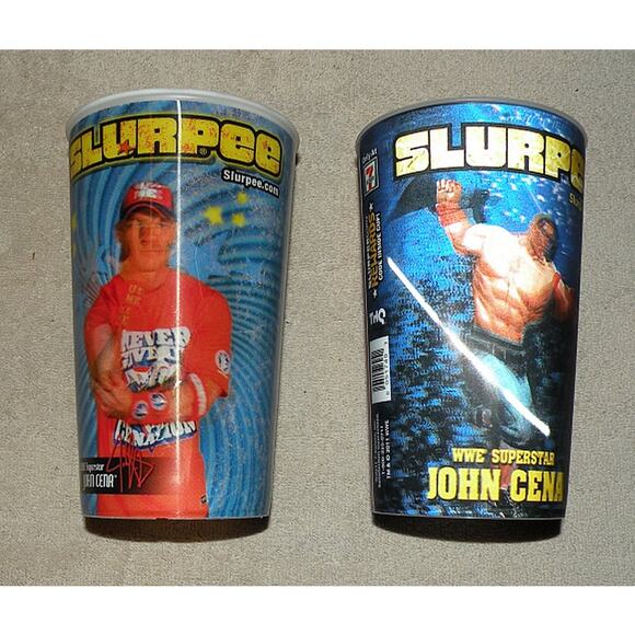 Lot 2 Slurpee 7-11 John Cena 3D Cups 32 Ounce Made USA - Picture 2 of 2